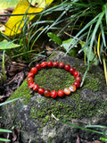 Red Orange Agate 8mm Bracelet — Vitality & Courage